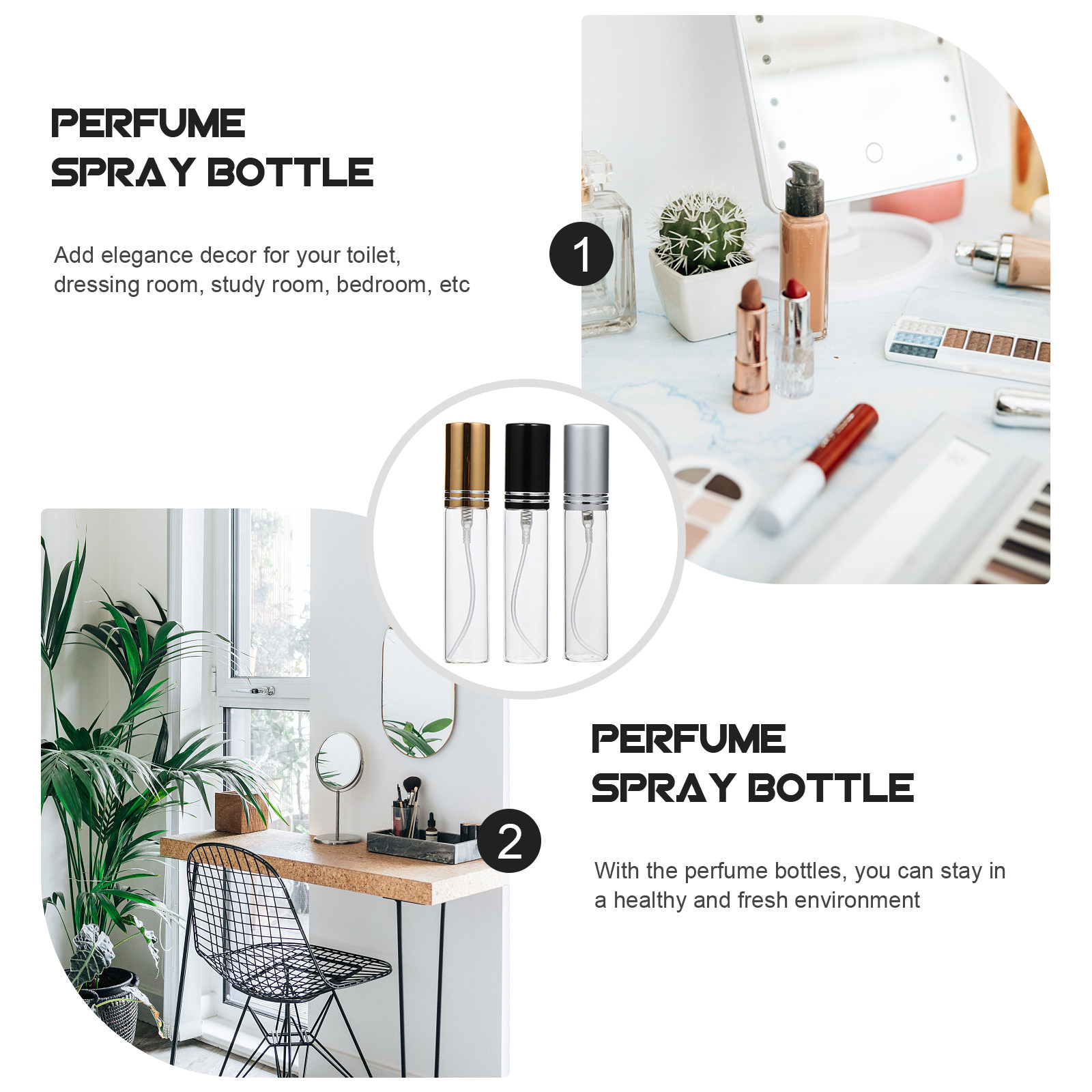 6個入りプレミアム漏れ防止ポータブル香水スプレーボトル、小型 - Misting Bottle Fine のレビューと価格