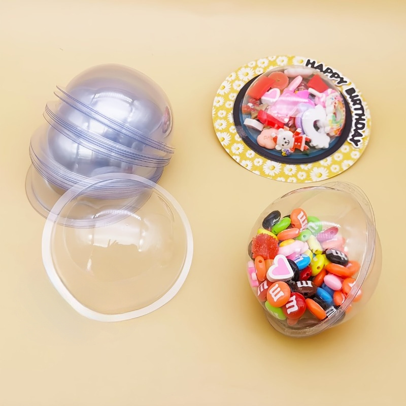10個/セット DIYプラスチックキャンディドームセット、透 - Plastic Dome Clear のレビューと価格