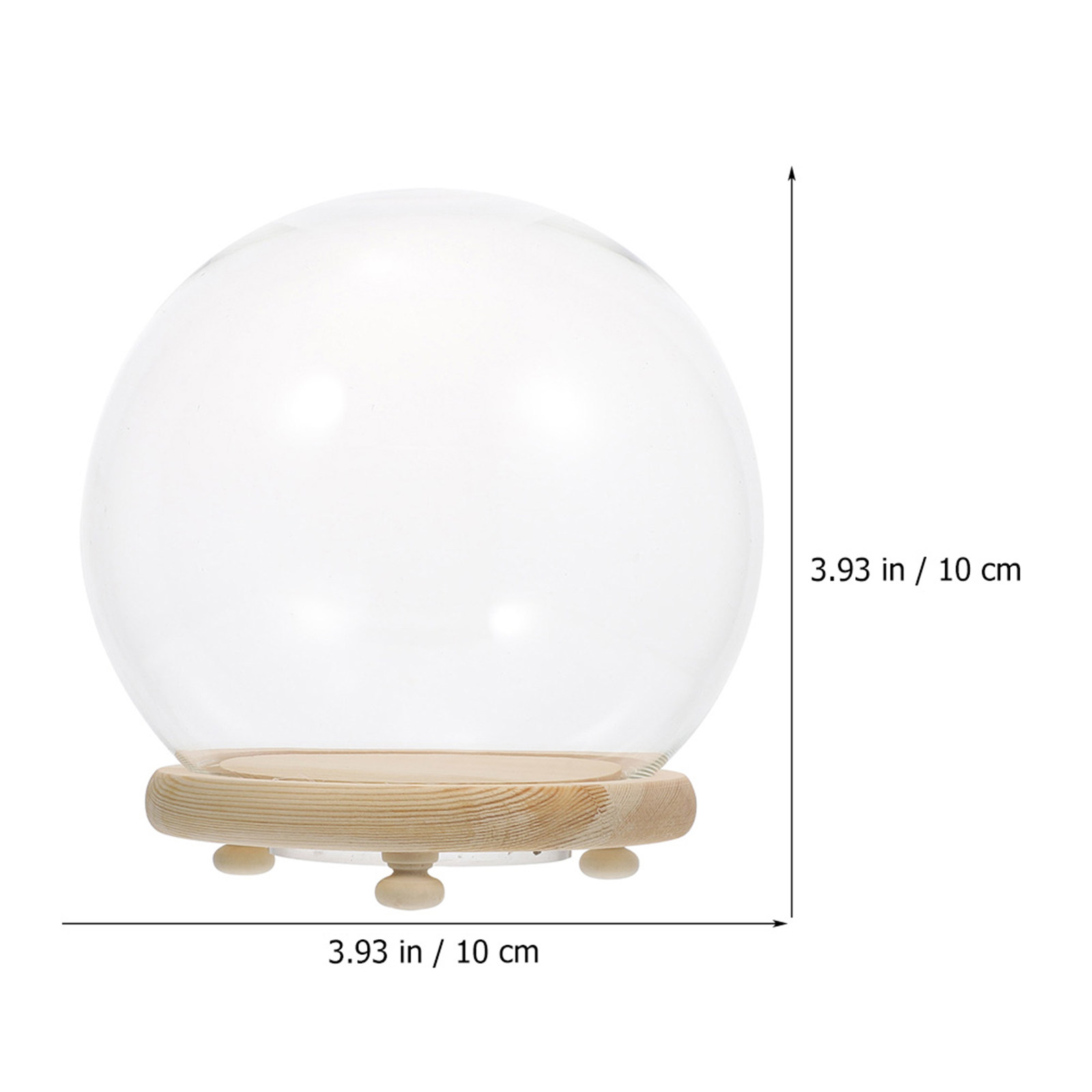クリアガラスドーム型プリザーブドフラワーディスプレイケース、 - Plastic Dome Clear のレビューと価格