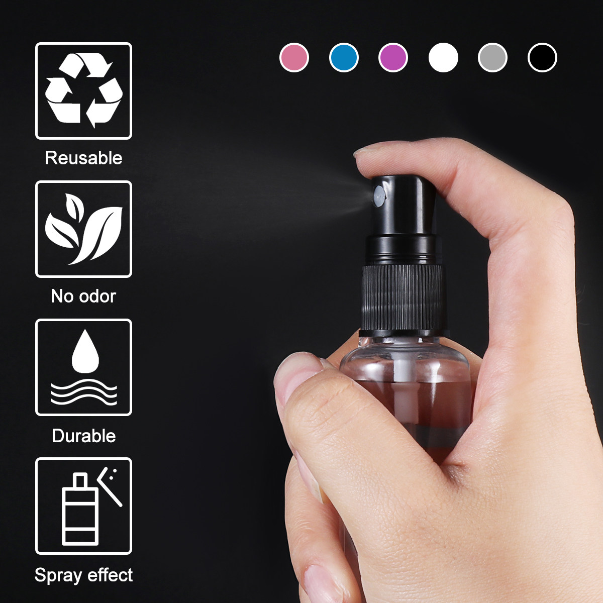 12個入り漏れ防止ポータブルスプレーボトル 透明プラスチック - Misting Bottle Fine のレビューと価格